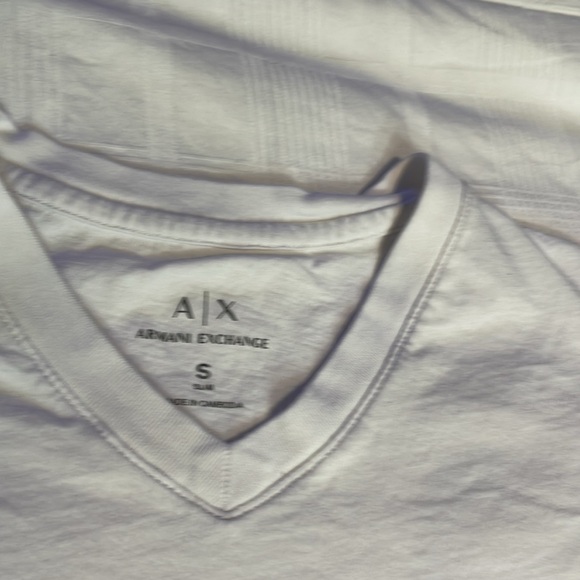 Armani Exchange Womens White V-Neck  T-shirt Size Small - Picture 2 of 5